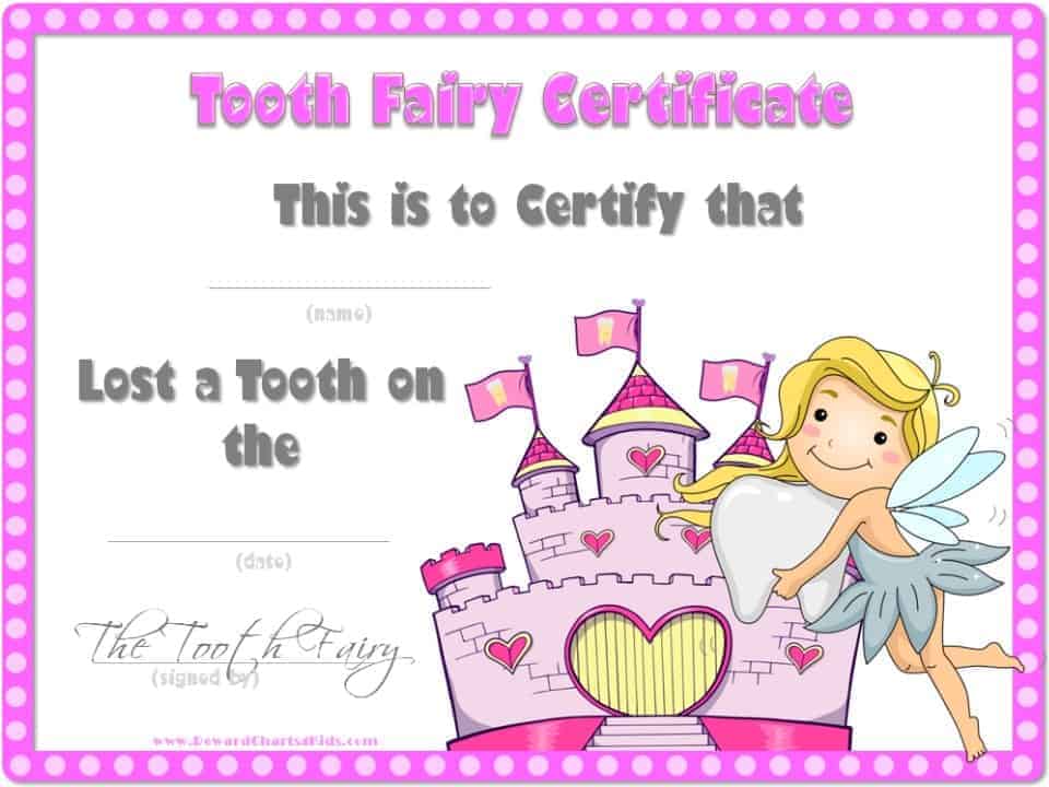 tooth fairy templates free editable